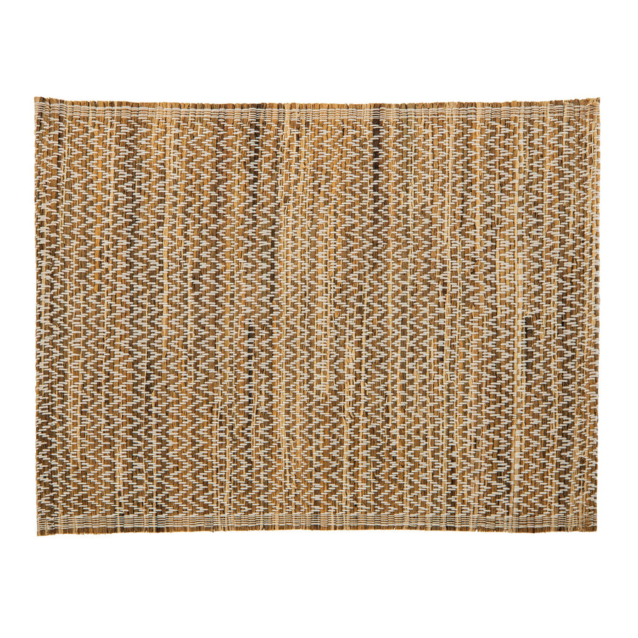 Rectangular 19 in. x 14.25 in. Water Hyacinth Placesmats (Set of 4) , Brown Tones