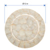 Round 13 in. Capiz Seashell Charger Plates (Set of 2) , Ivory-Gold-Plearlescent