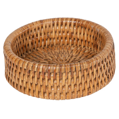 La Jolla Rattan Wine Bottle Holder & Coaster