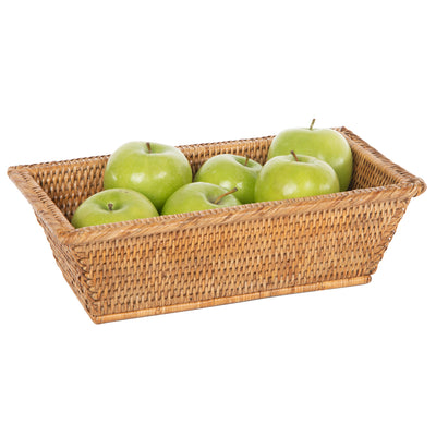 La Jolla Multipurpose Countertop and Shelf Storage Basket, Honey-Brown