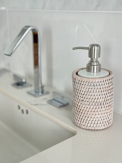 La Jolla Rattan Liquid Soap Dispenser