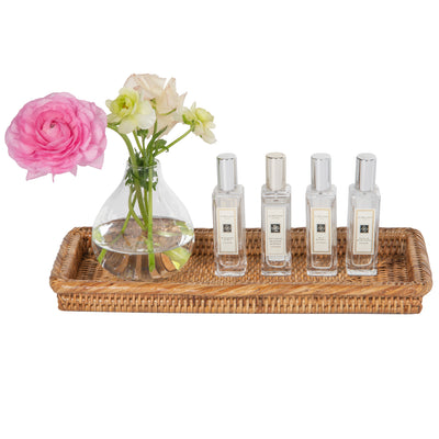 La Jolla Rattan Perfume, Vanity & Bathroom Counter Top Tray