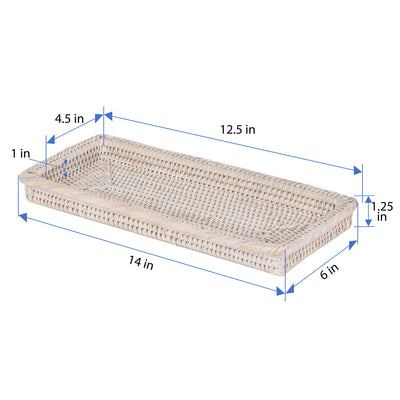 La Jolla Rattan Perfume, Vanity & Bathroom Counter Top Tray