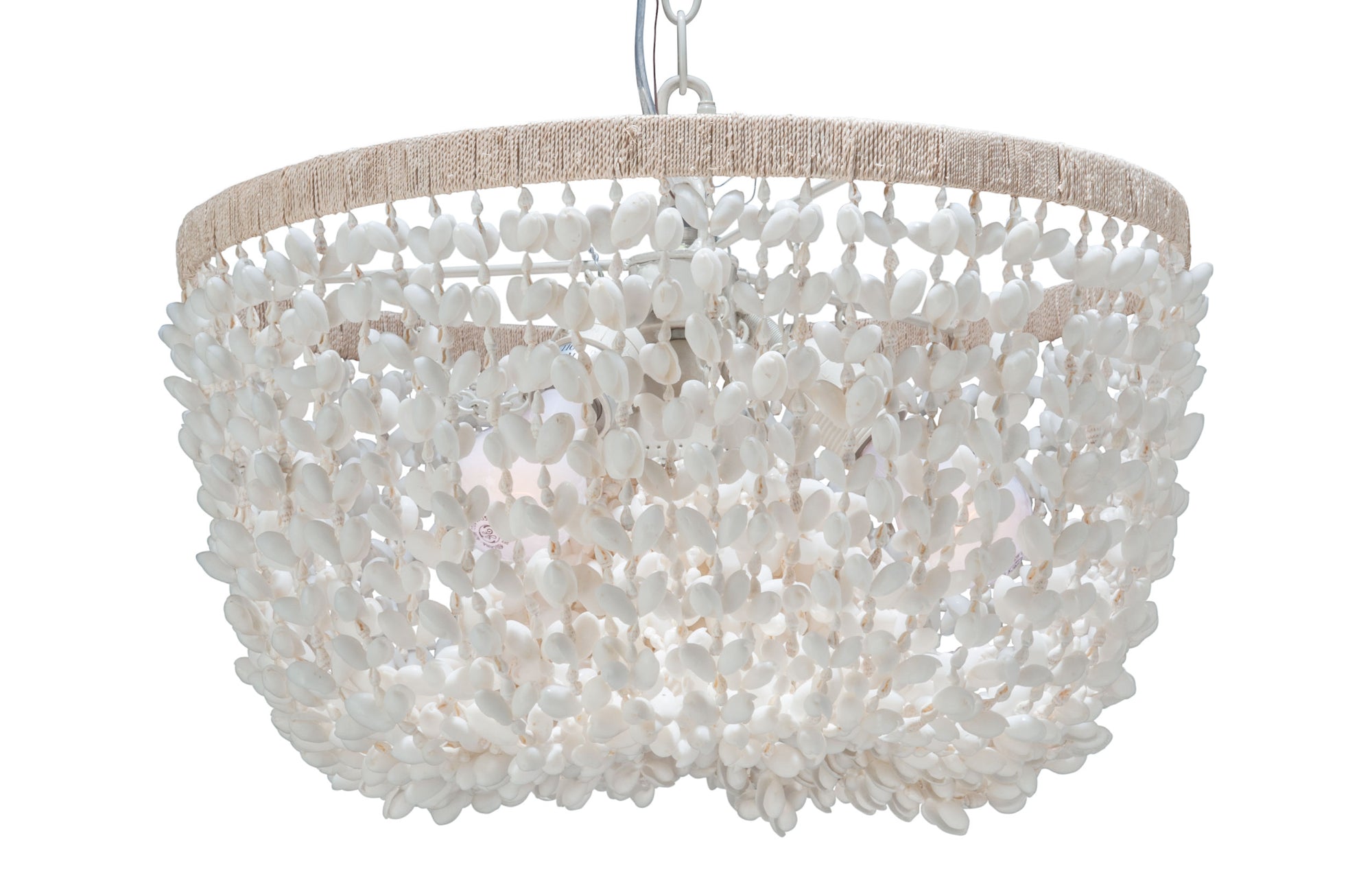 Inverted Pendant Lamp in Bubble Seashell, White