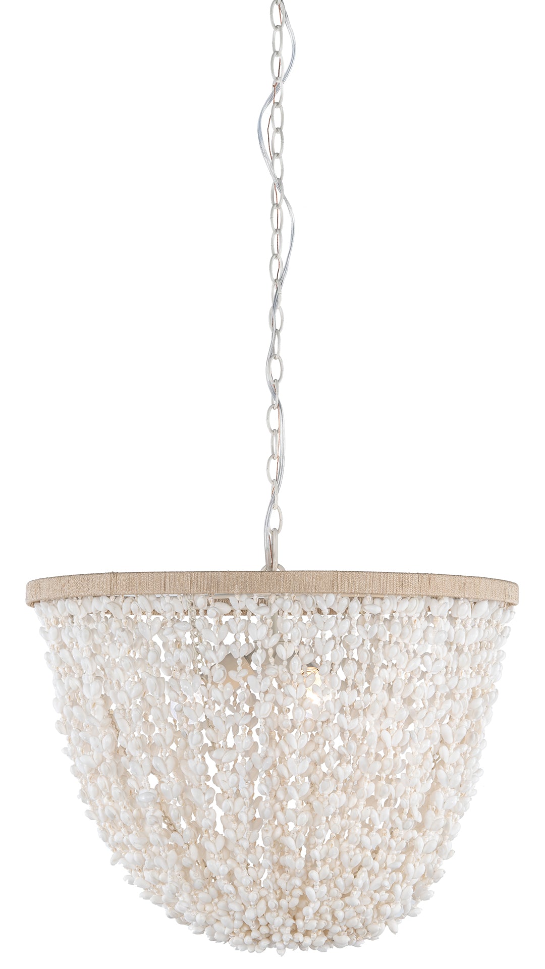 Inverted Pendant Lamp in Bubble Seashell, White