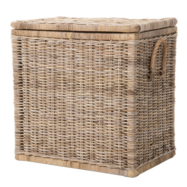 Kouboo Large Striped Wicker Storage Basket