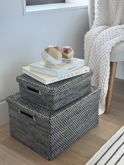 Loma Rectangular Rattan Storage Box and Decorative Storage Basket