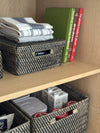 Loma Rectangular Rattan Storage Box and Decorative Shelf Storage Basket with Lid