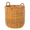 Lacak Round Rattan Decorative Storage Basket with Handles