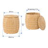 Barrel Sea Grass Decortive Storage Stool & Side Table, Natural