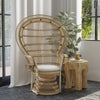 Retro Peacock Chair in Rattan, Natural and Black Color