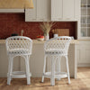 white wicker counter stools