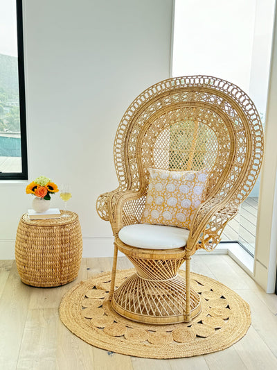 Supreme Rattan Grand Peacock Chair, Natural