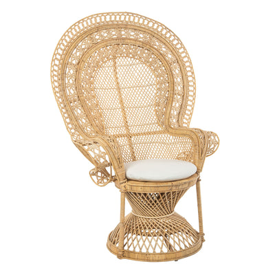 Supreme Rattan Grand Peacock Chair, Natural