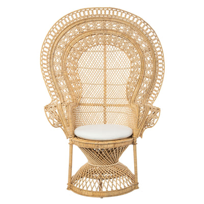 Supreme Rattan Grand Peacock Chair, Natural