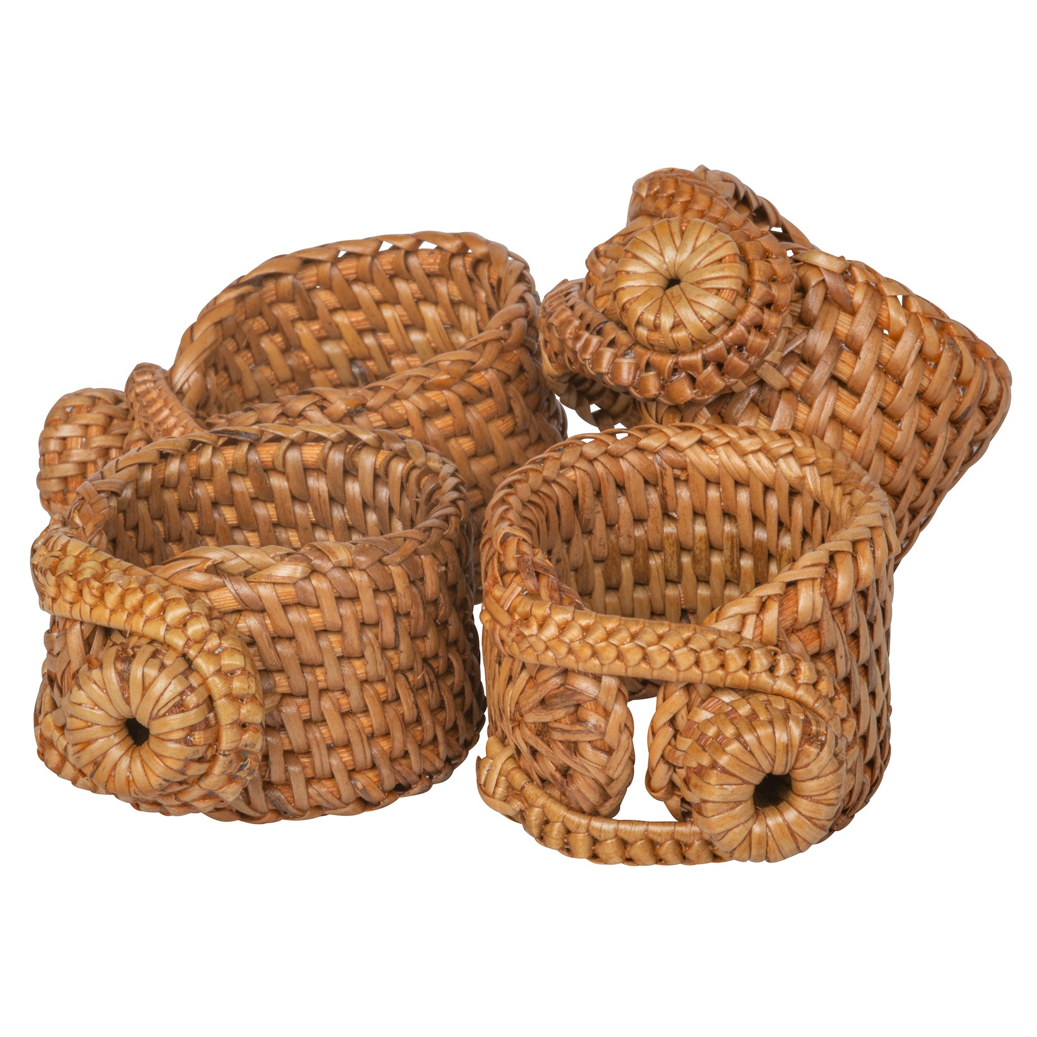 Loma Rattan Napkin Rings, Set of 4 Rings