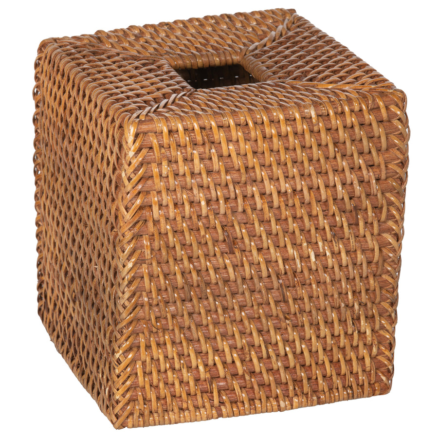 Kouboo LLC Handwoven Rattan 3 Roll Toilet Roll Stand Honey Brown