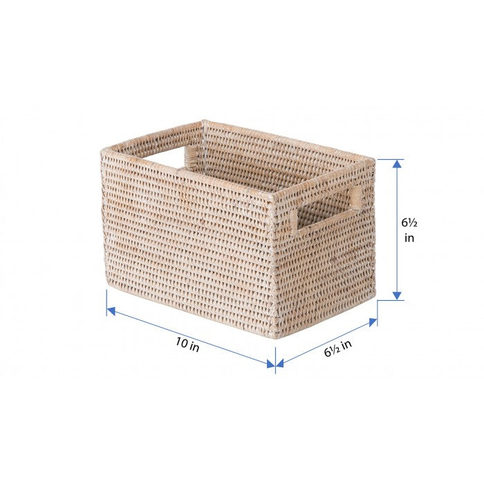 Kouboo Large Striped Wicker Storage Basket