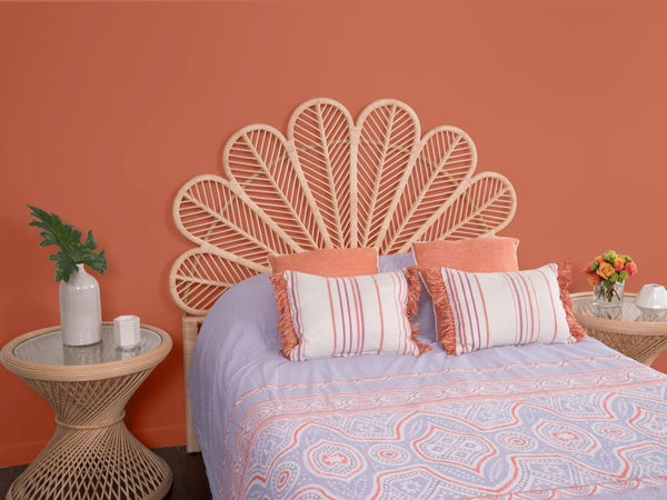 Petal rattan deals bed head